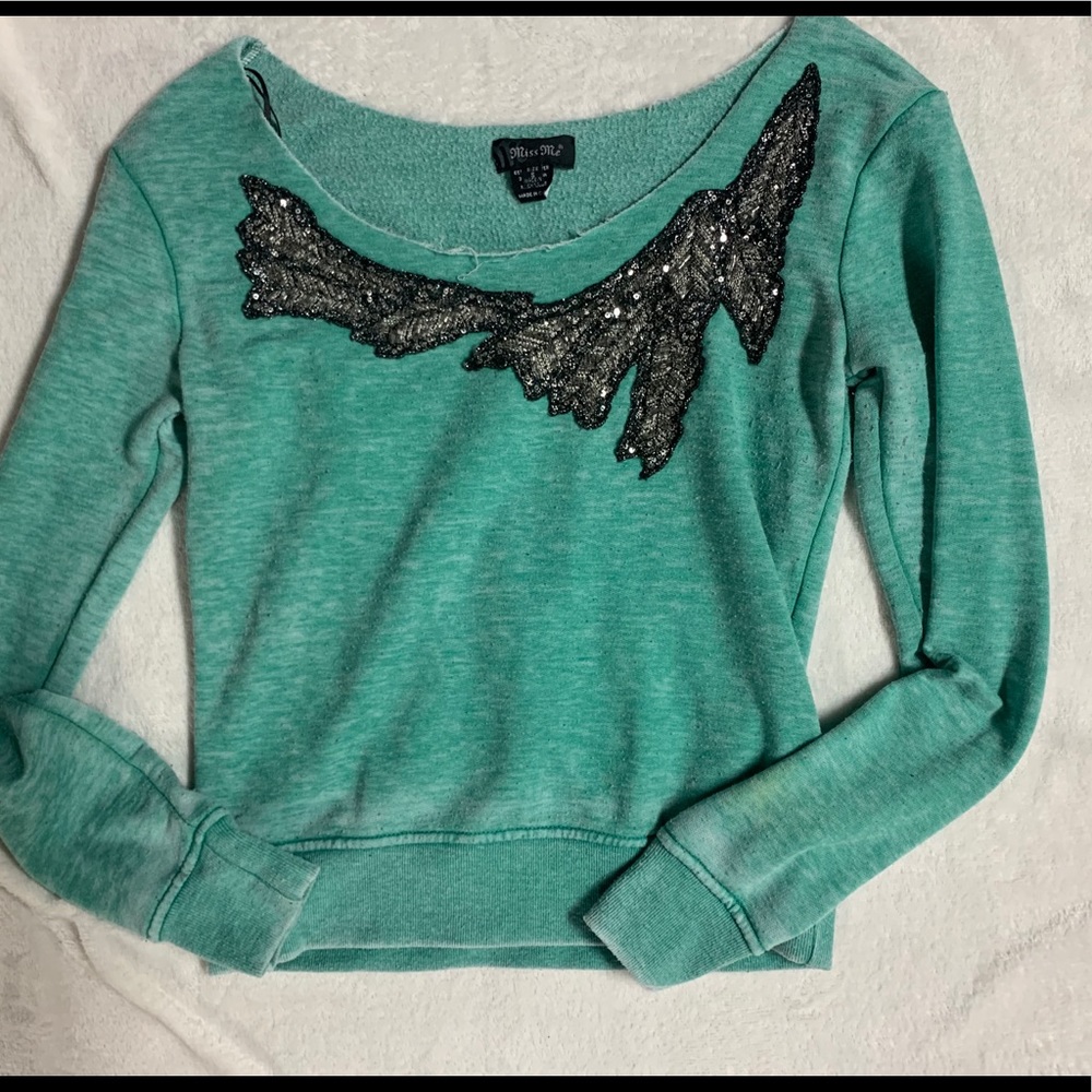 Miss Me Scoop neck sweater